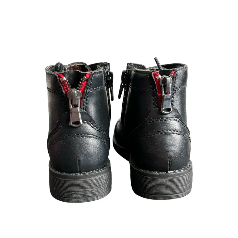 Madden Girl Siren Black Back Zipper Size 9 Girls Boots NWT